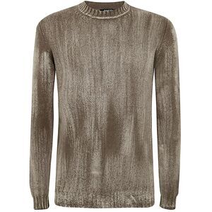 Avant Toi Men Tonal Effect Round Neck Off Gauge Pullover